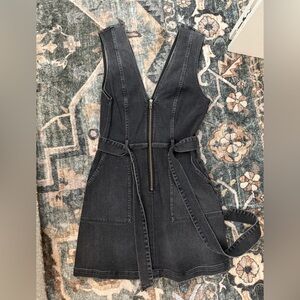 Alice + Olivia Black Denim Mini Dress
